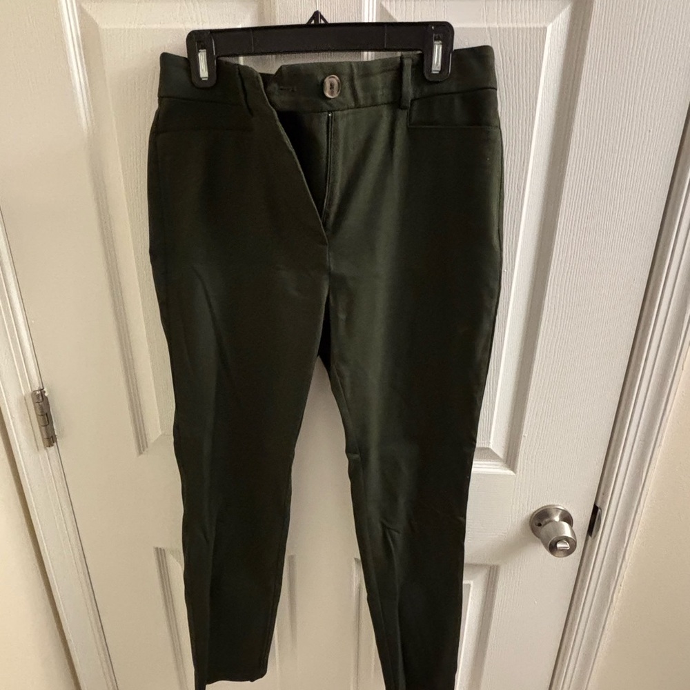Hunter green dress pants from Loft